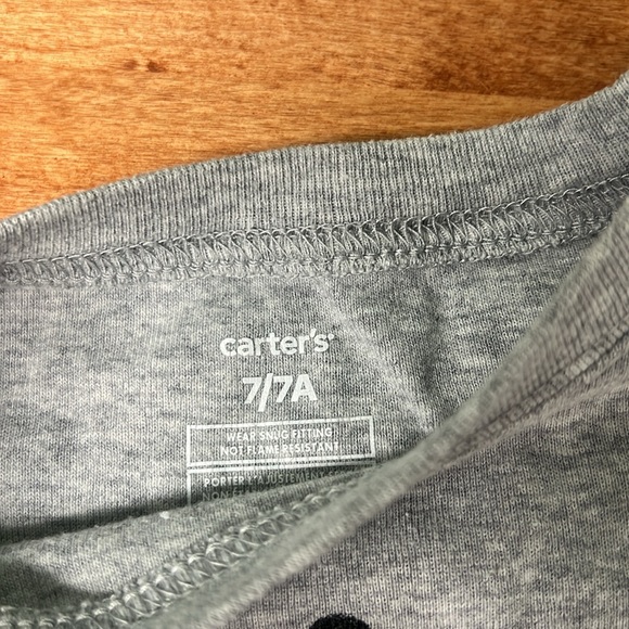 Carters size 7 boy pajama set, ninja- sneaking out of bed, GUC - Picture 4 of 4